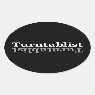 Sticker Ovale Turnstitut ʇ sılqɐ ʇ u