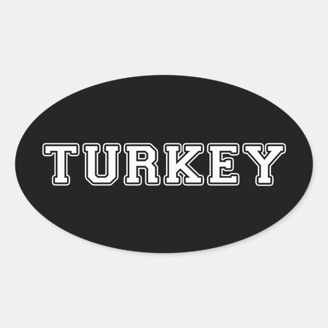Sticker Ovale Turquie (Devant)
