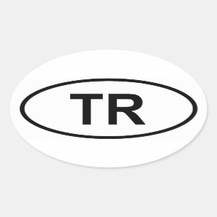 Sticker Ovale Turquie "TR"