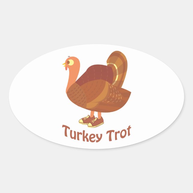 Sticker Ovale Turquie trot (Devant)