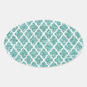 Sticker Ovale Turquoise