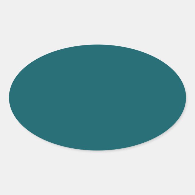 Sticker ovale Turquoise foncé (Devant)