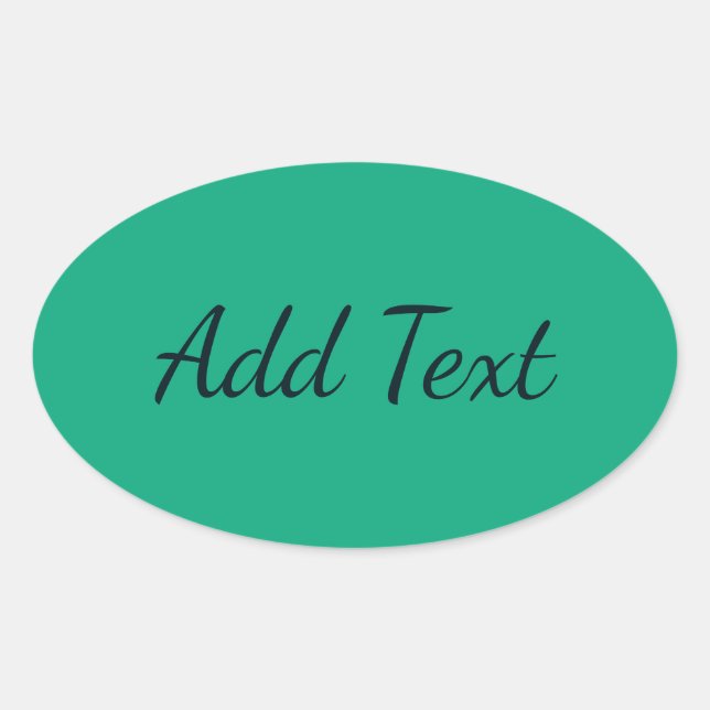 Sticker Ovale Turquoise Vivid  (Devant)