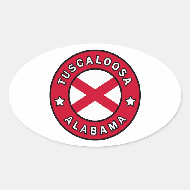 Sticker Ovale Tuscaloosa Alabama (Devant)