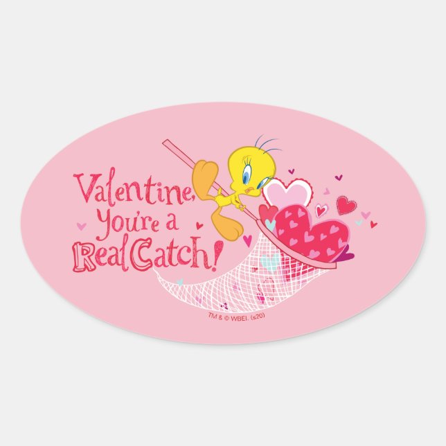 Sticker Ovale TWEETY™ - Vous êtes un vrai parti (Devant)