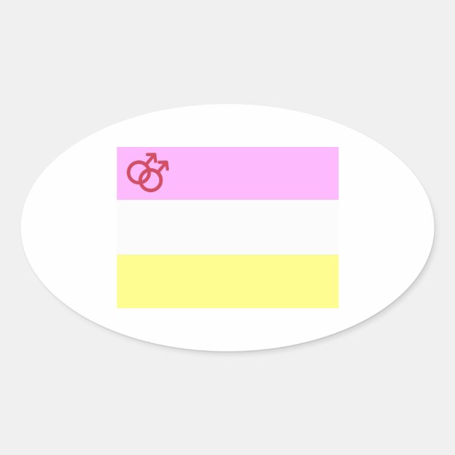 Sticker Ovale Twink Pride (Devant)