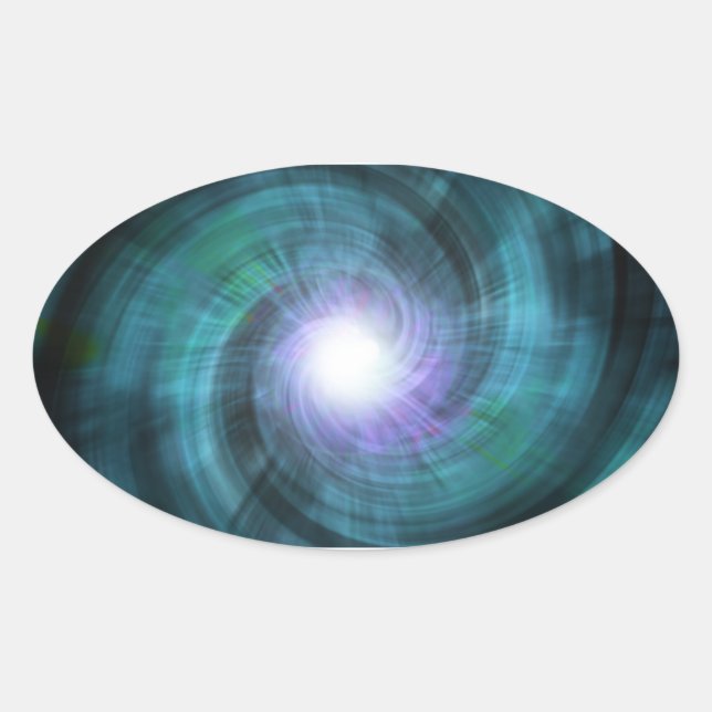 Sticker Ovale Twirl Cosmique Bleu (Devant)