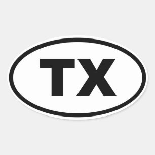 Sticker Ovale TX Texas