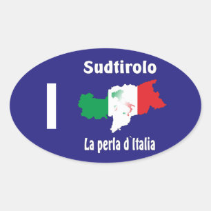 Sticker Ovale Tyrol du Sud - Alto Adige - Italie - Italia Kleber