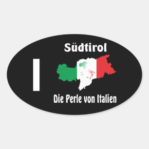Sticker Ovale Tyrol du Sud - Alto Adige - Italie - Italia Kleber