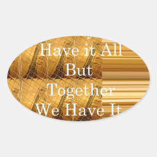 Sticker Ovale Un message inspirant avec la conception africaine