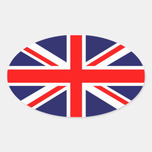 Sticker Ovale Union Jack - Drapeau du Royaume-Uni