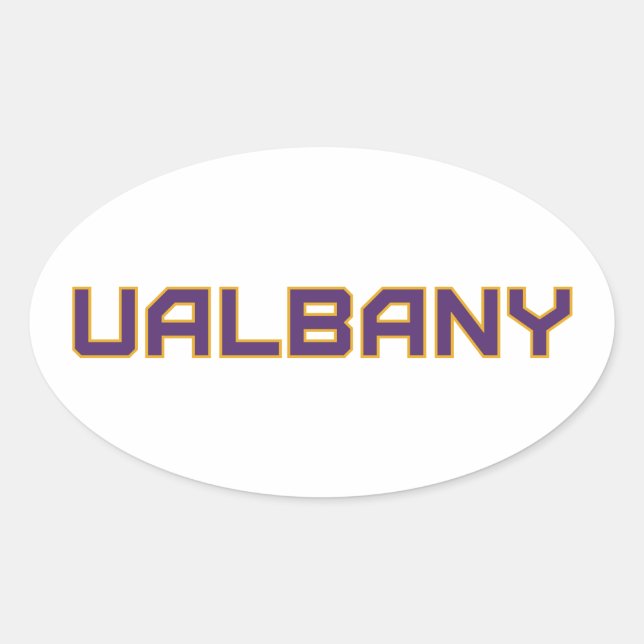Sticker Ovale Université de Albany Wordmark (Devant)