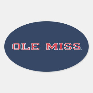 Sticker Ovale Université du Mississippi Ole Miss Wordmark