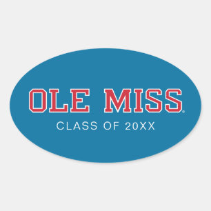 Sticker Ovale Université du Mississippi   Ole Miss Wordmark