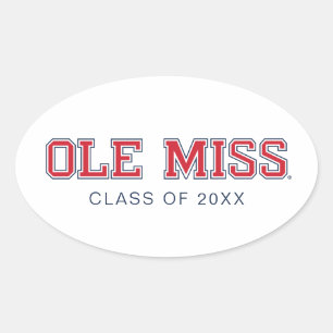 Sticker Ovale Université du Mississippi   Ole Miss Wordmark