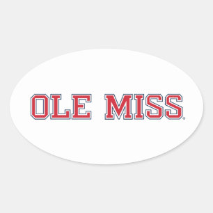 Sticker Ovale Université du Mississippi   Ole Miss Wordmark