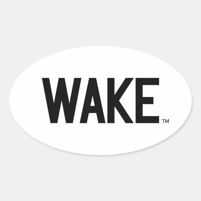 Sticker Ovale Université Wake Forest | Wordmark Wake (Devant)