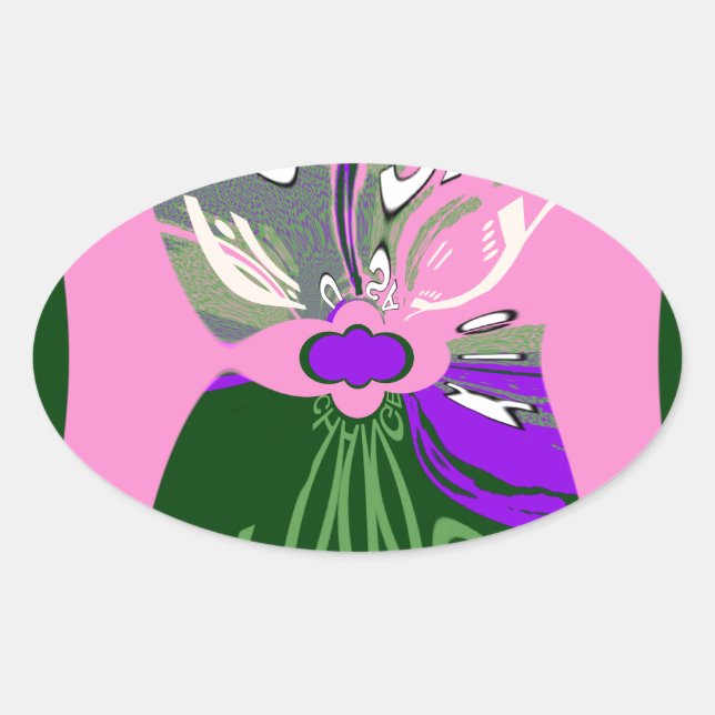 Sticker Ovale USA Change Art Print (Devant)