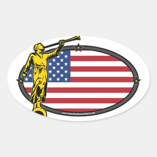 Sticker Ovale USA LDS Mission Oval no Label (Devant)
