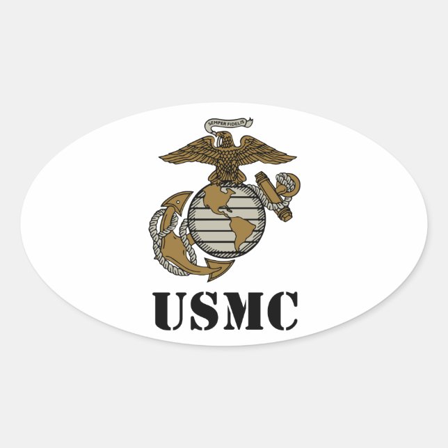 Sticker Ovale USMC [gabarit] (Devant)