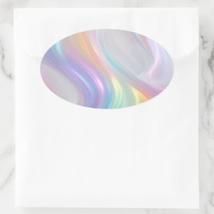 Sticker Ovale Vagues de Lumière