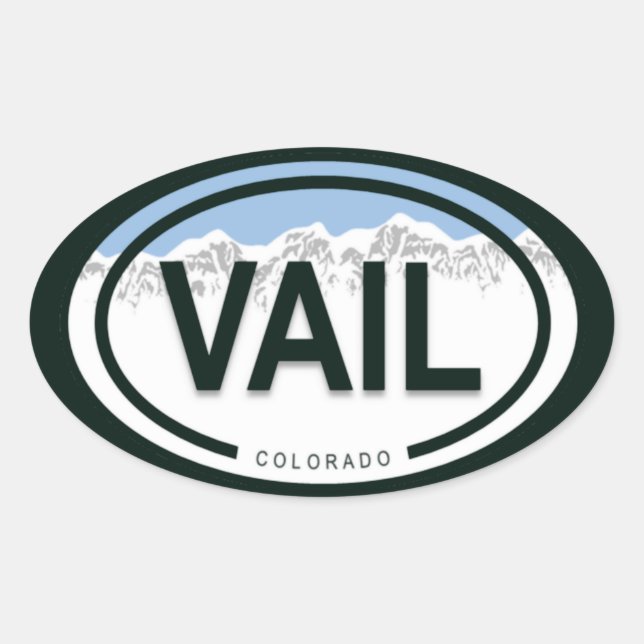 Sticker Ovale Vail Colorado Rocky Mountain (Devant)