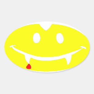 Sticker Ovale vampire emoji dracula