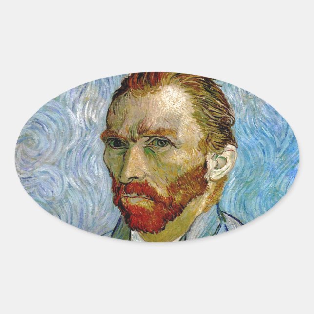 Sticker Ovale Van Gogh Autoportrait (Devant)