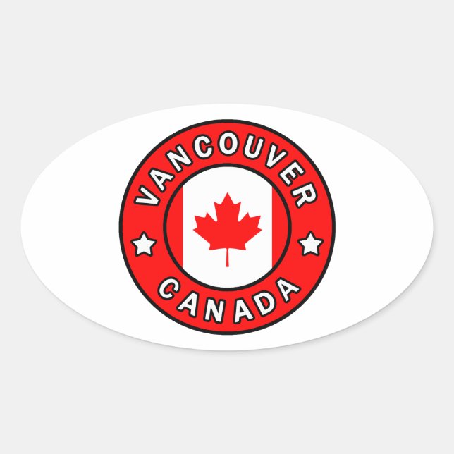 Sticker Ovale Vancouver Canada (Devant)