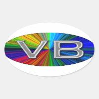 VB Virginia Beach Psychodelo Colors Oval Logo