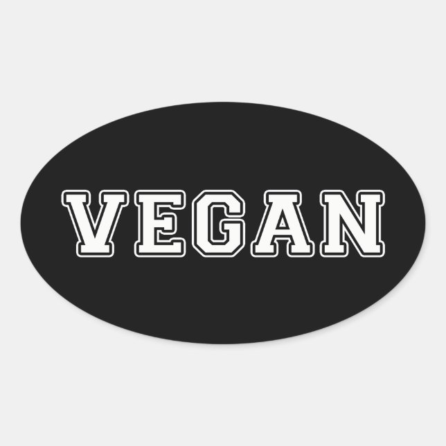 Sticker Ovale Vegan (Devant)