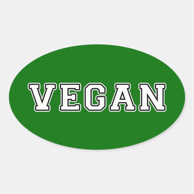 Sticker Ovale Vegan (Devant)