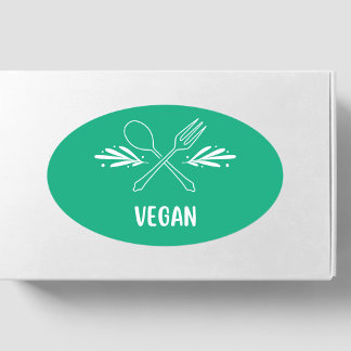 Sticker Ovale Vegan Food Label