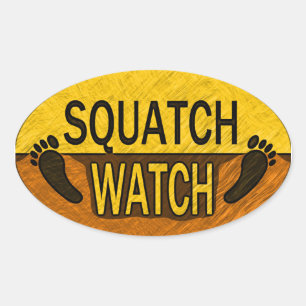 Sticker Ovale Veille de squatch