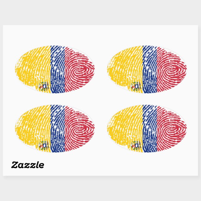 Sticker Ovale Venezuela (Feuille)