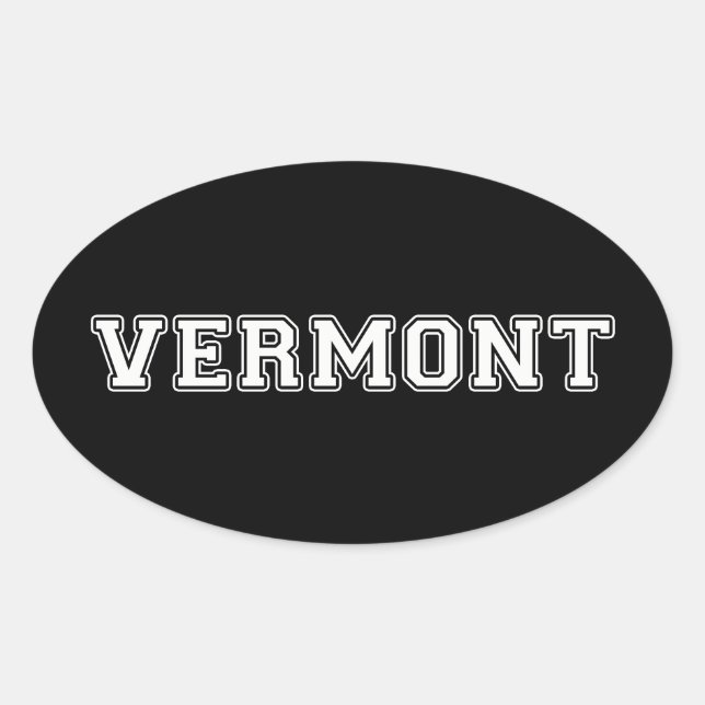 Sticker Ovale Vermont (Devant)