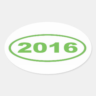 Sticker Ovale Vert clair 2016