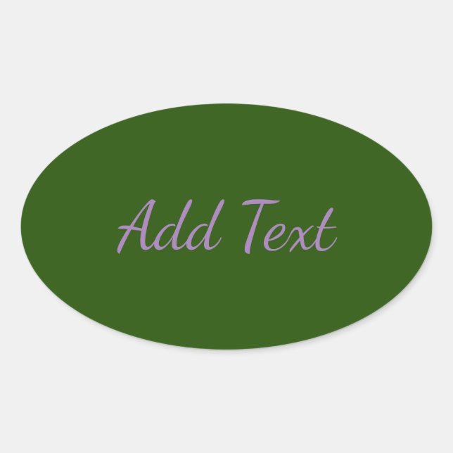 Sticker Ovale Vert foncé  (Devant)