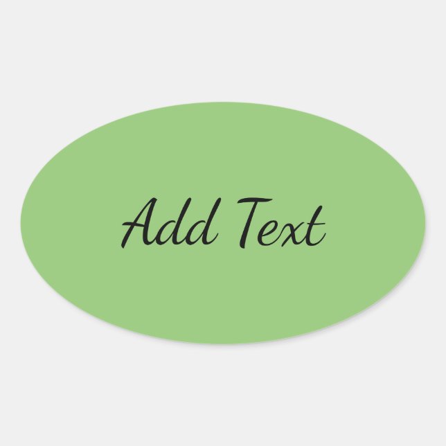 Sticker Ovale Vert pastel  (Devant)