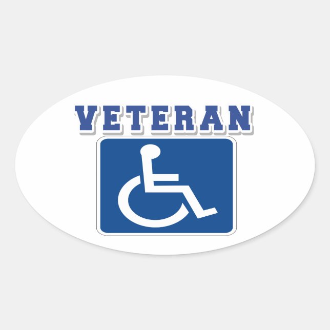 Sticker Ovale Vétérinaire handicapé handicapé (Devant)
