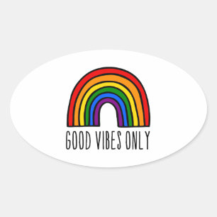 Sticker Ovale Vidéos Rainbow