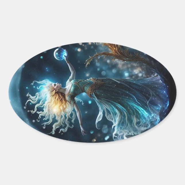 Sticker Ovale Vierge (Devant)