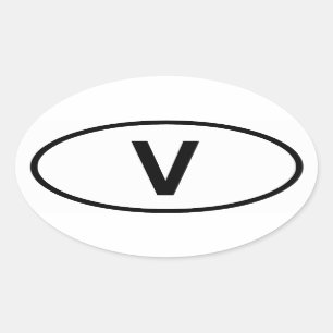 Sticker Ovale Ville du Vatican "V "