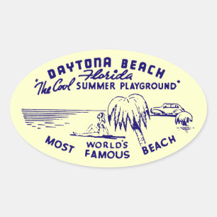 Sticker Ovale Vintage Daytona Beach