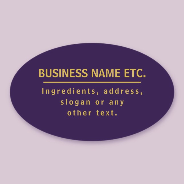 Sticker Ovale Violet et Or Multi-Usage (Créateur téléchargé)