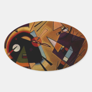 Sticker Ovale Violet noir Kandinsky