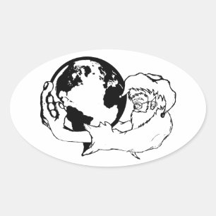 Sticker Ovale vision du singe