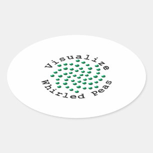 Sticker Ovale Visualisez les pois tourbillonnés 2
