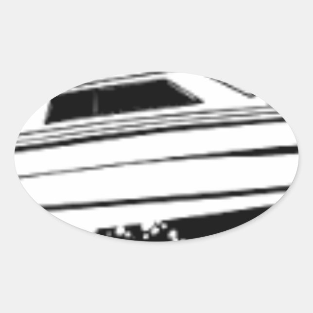 Sticker Ovale Vitesse Cruiser Bateau (Devant)